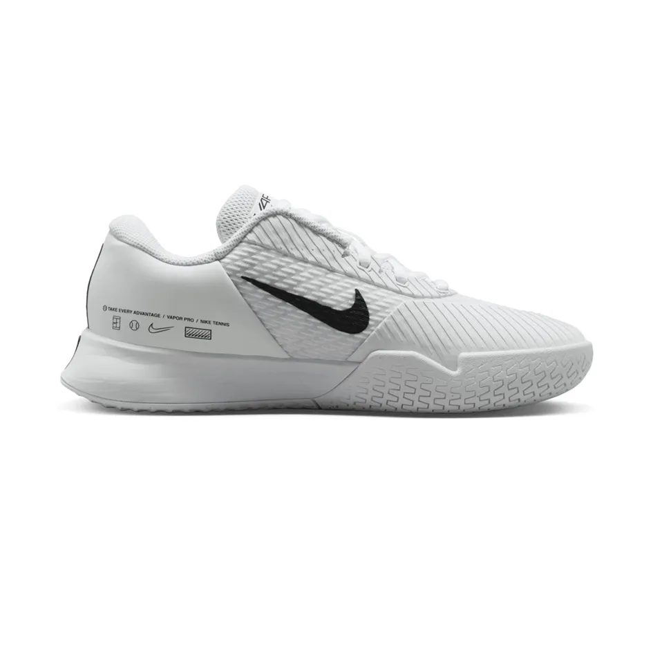 Nike Air Zoom Vapor Pro 2 Hard Court White & Black Women's Tennis Shoes
