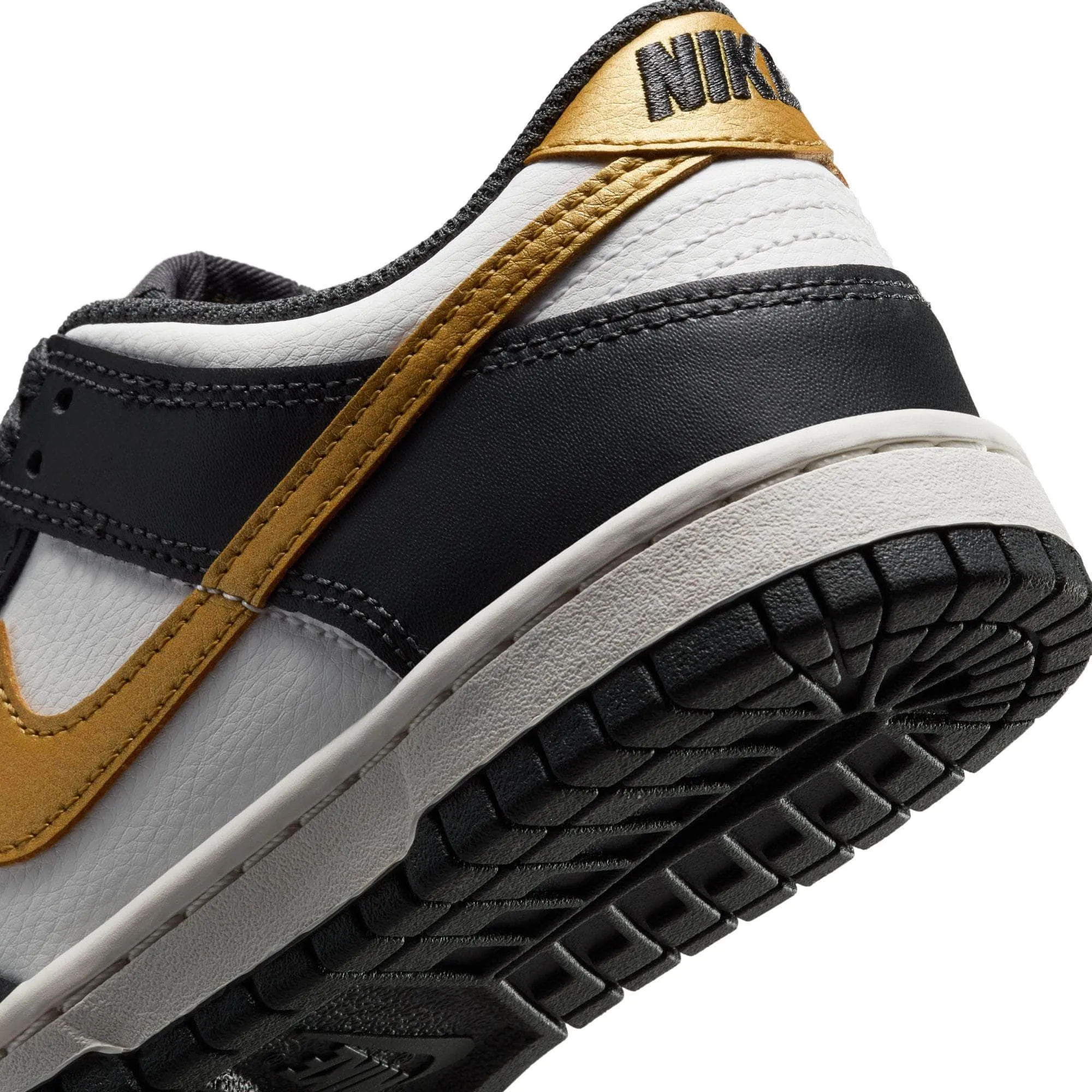 Nike Dunk Low "Summit White Metallic Gold" - Boy's Grade School