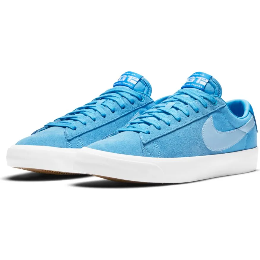 Nike SB Blazer Low Pro GT Skateboard Shoe - Coast/Psychic Blue-Signal Blue-White