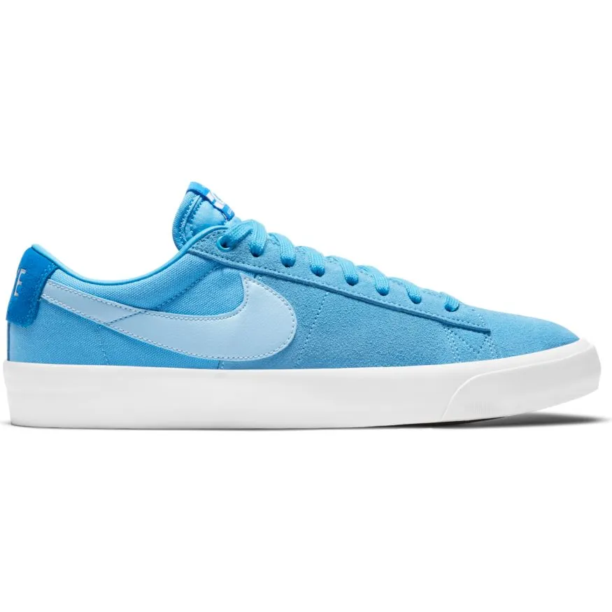 Nike SB Blazer Low Pro GT Skateboard Shoe - Coast/Psychic Blue-Signal Blue-White