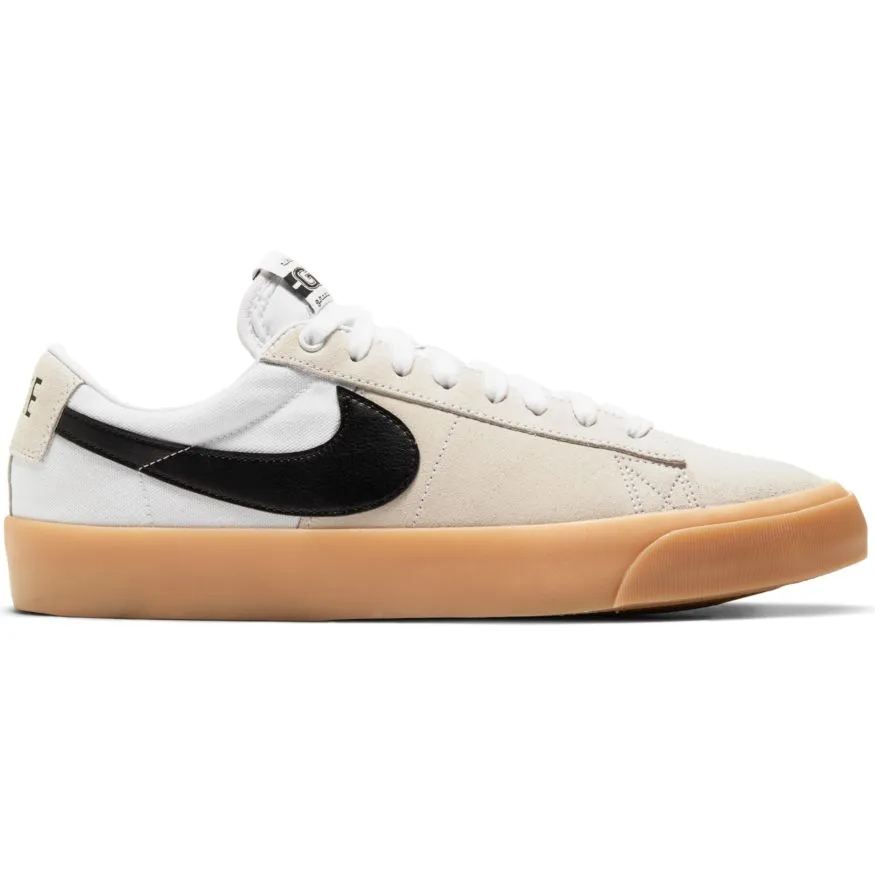 Nike SB Blazer Low Pro GT Skateboard Shoe - White/Black-White-White