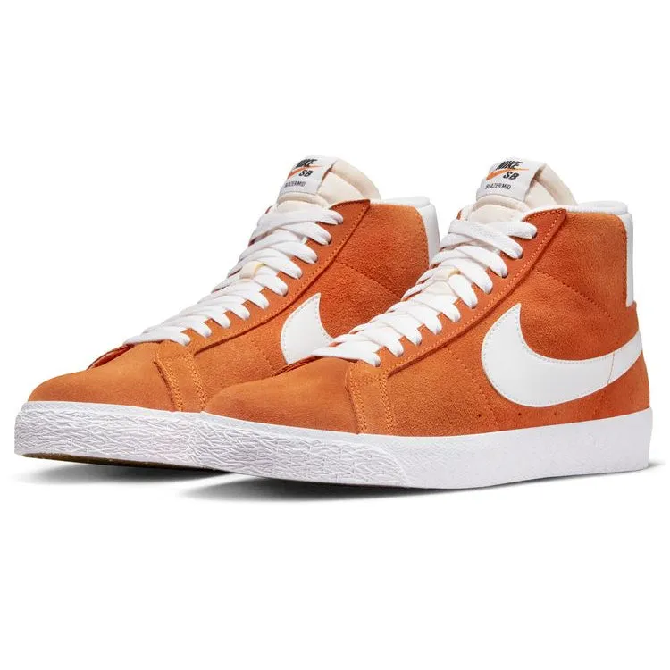 Nike SB Blazer Mid Skate Shoe - Safety Orange/White-Safety Orange-White