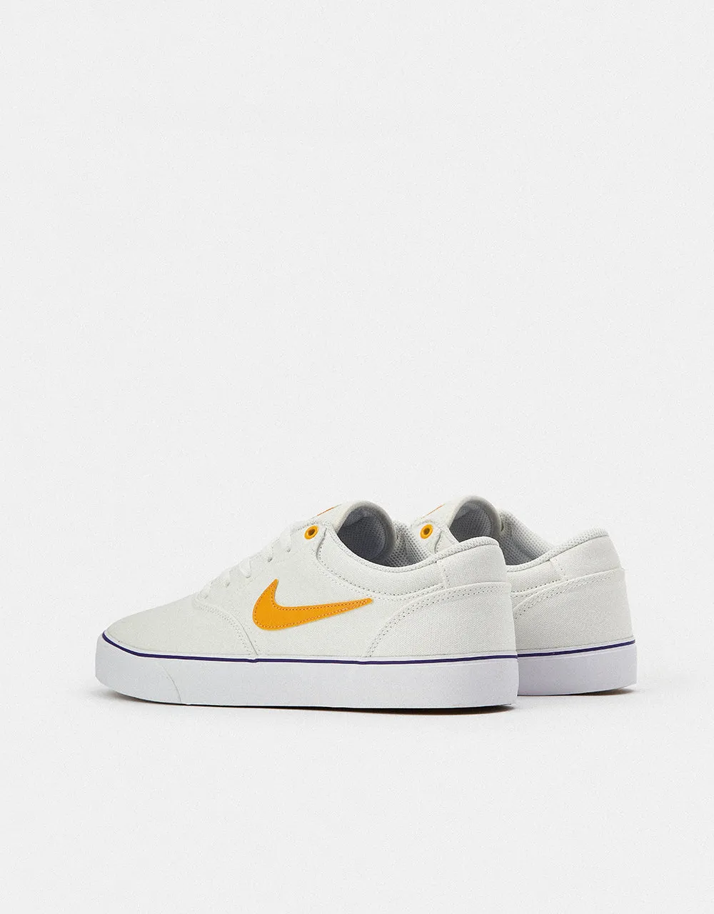 Nike SB Chron 2 Canvas Skate Shoes - Summit White/University Gold