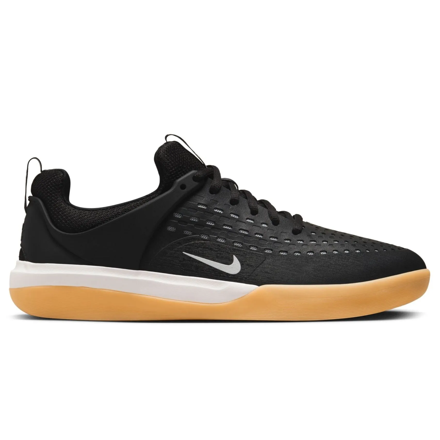 Nike SB Nyjah 3 Skateboard Shoe - Black/White-Black-White