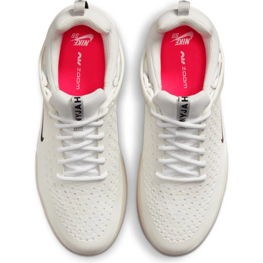 Nike SB Nyjah 3 Skateboard Shoe - White/Black-Summit White-Hyper Pink