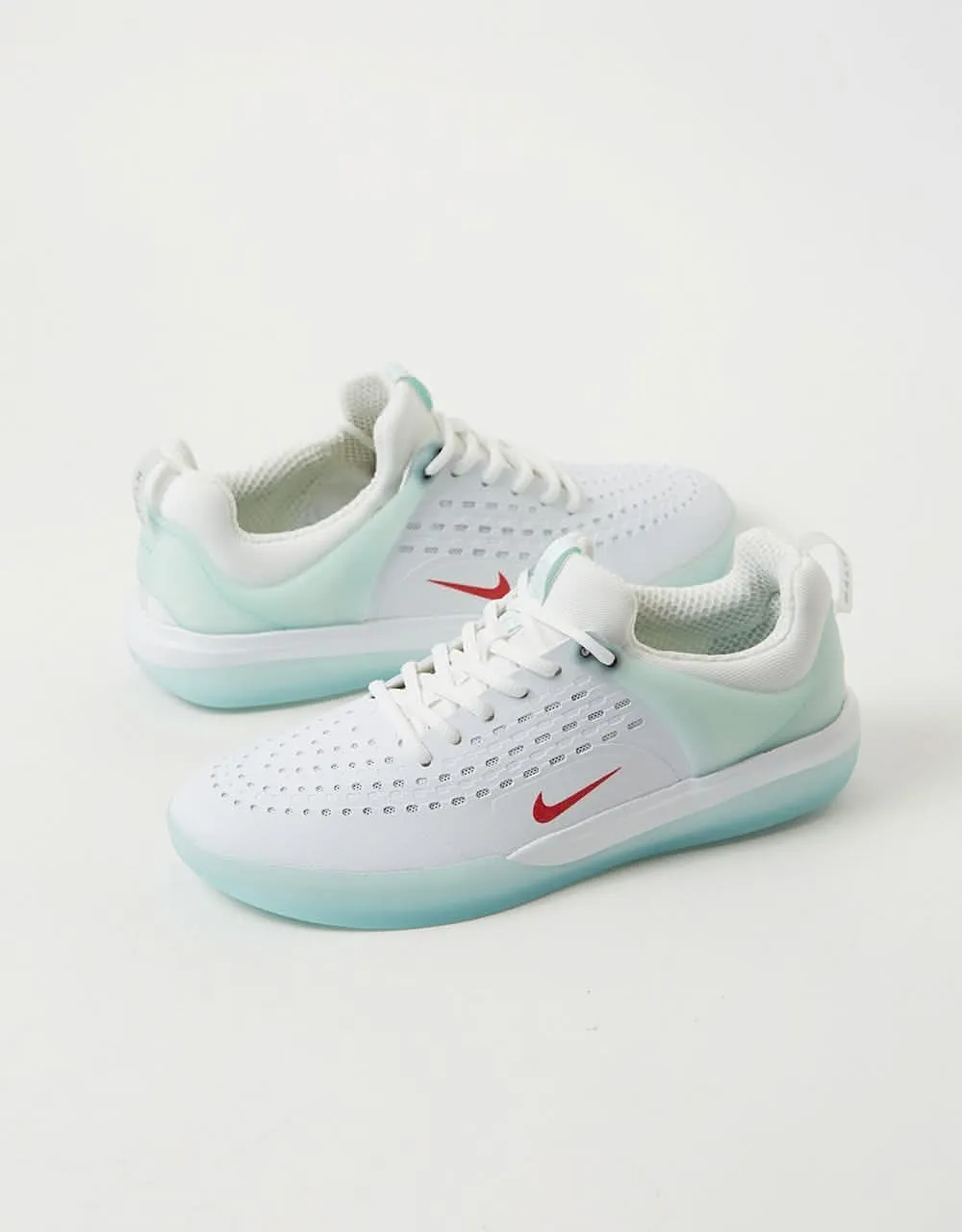 Nike SB Zoom Nyjah 3 Skate Shoes - Skylight/University Red-Skylight-White