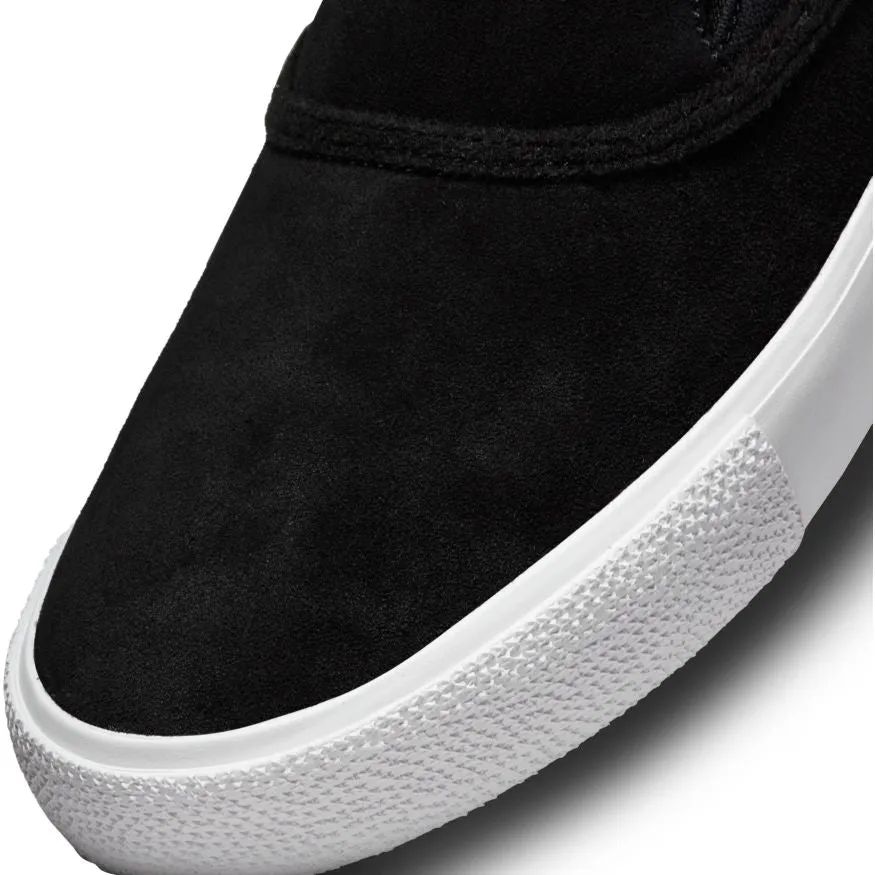 Nike SB Zoom Verona Slip Skateboard Shoe - Black/White-Black