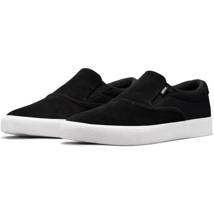 Nike SB Zoom Verona Slip Skateboard Shoe - Black/White-Black