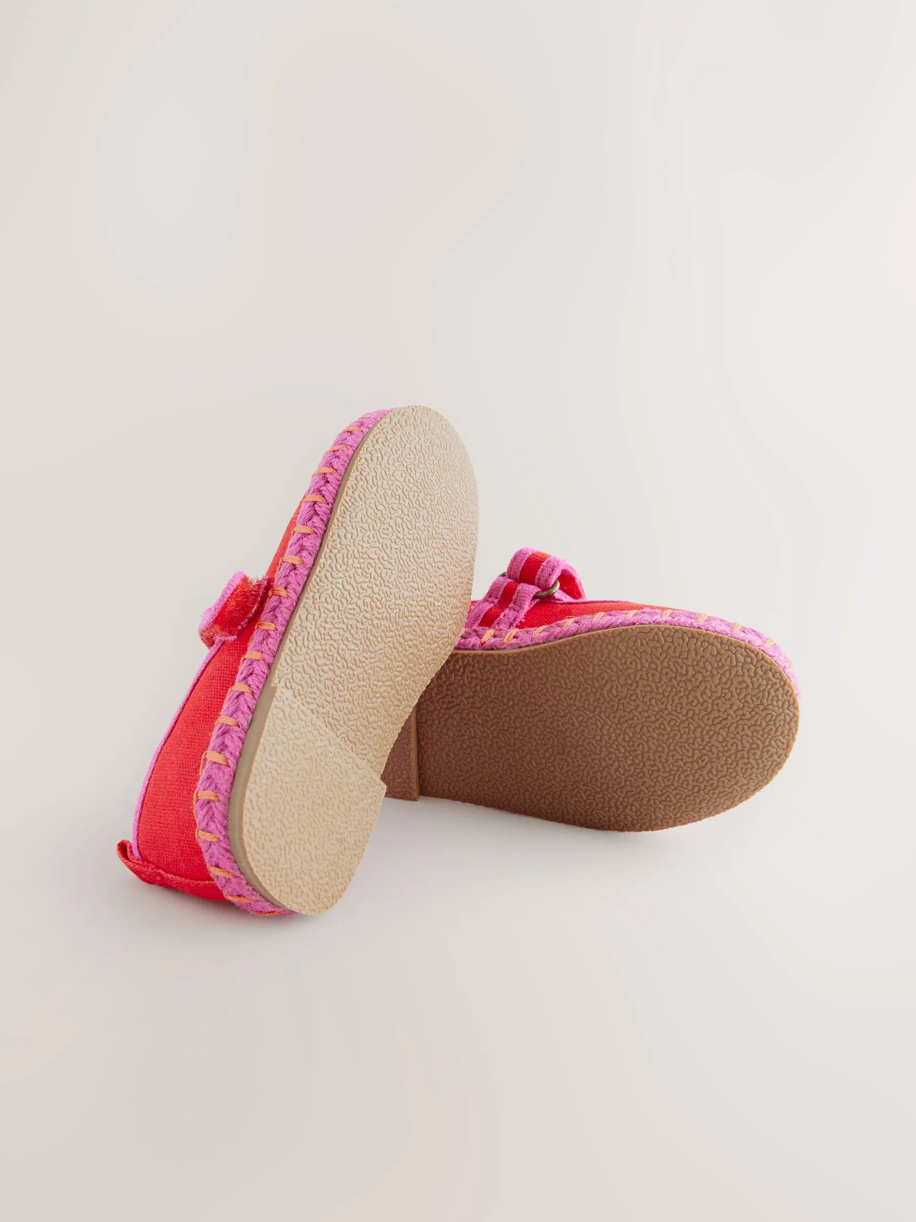 Orange Touch Fastening Espadrilles Shoes
