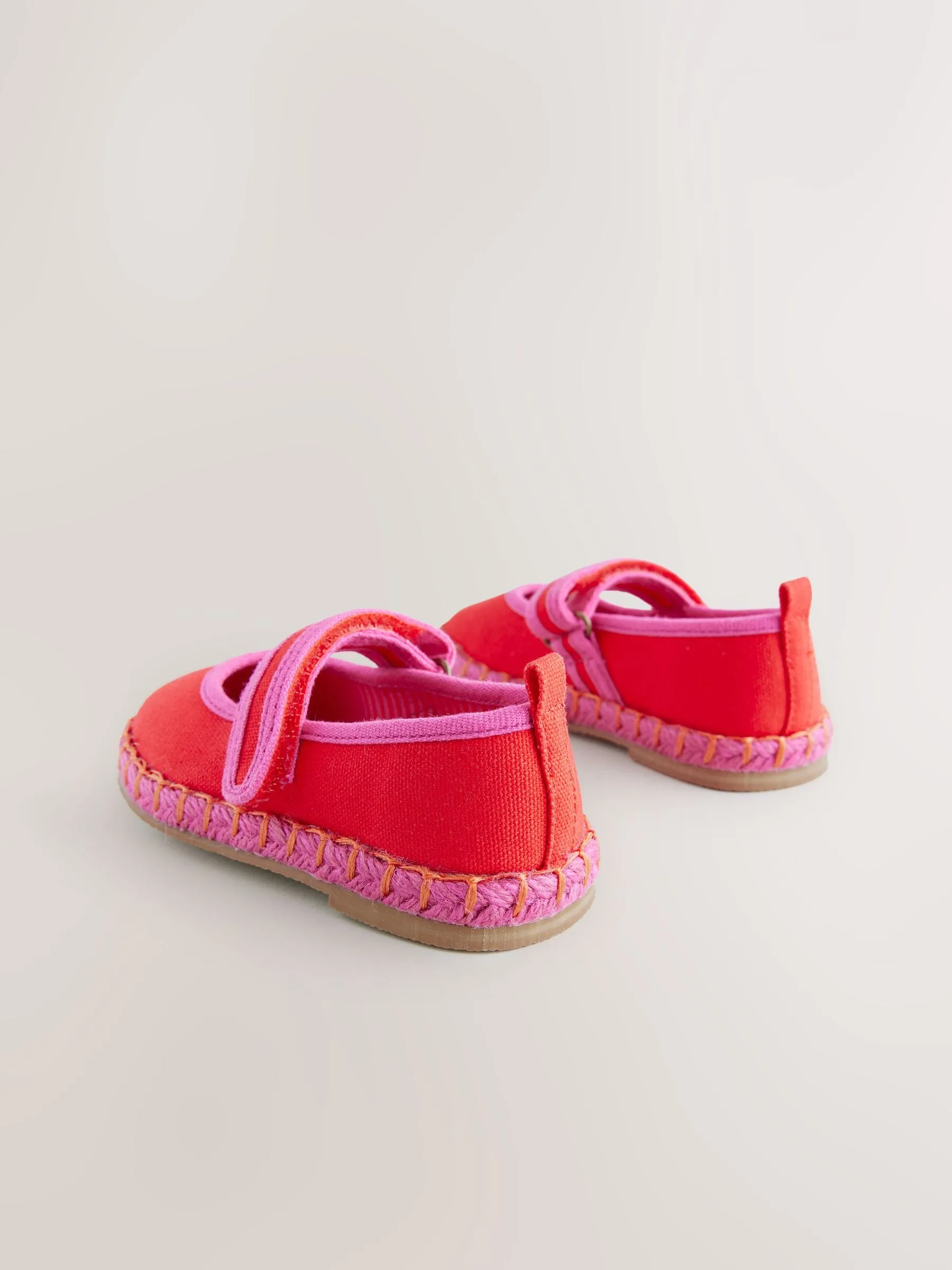 Orange Touch Fastening Espadrilles Shoes