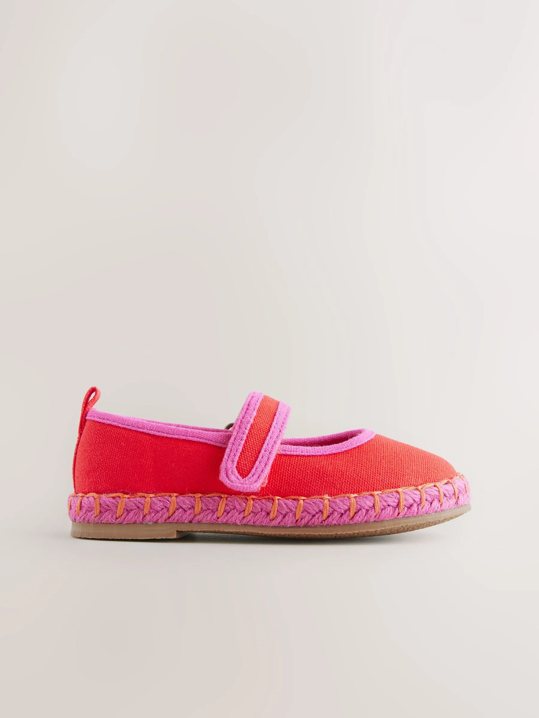 Orange Touch Fastening Espadrilles Shoes
