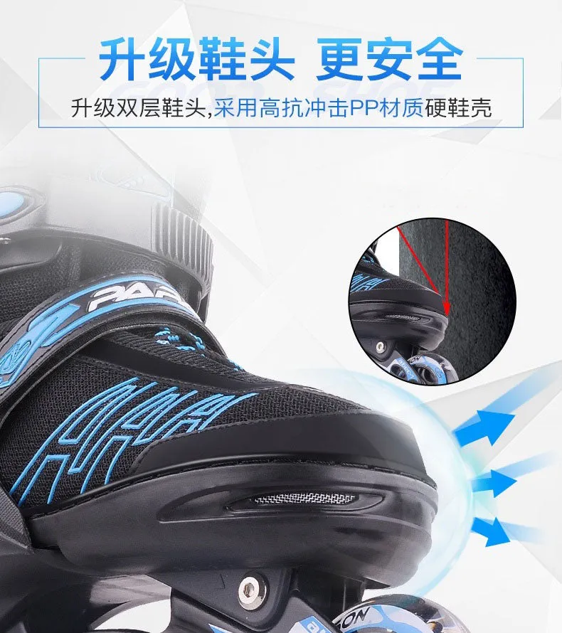 PAPAISON XZY-301 Adjustable Inline Roller Skates Blade Scooter Skating for Kids Adults
