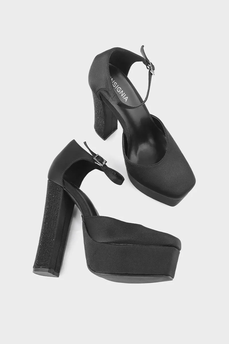 Party Wear Court Shoes I23728-Black