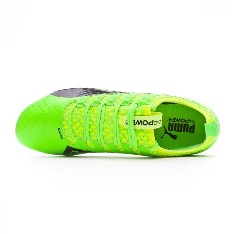Puma evoPOWER Vigor 1 Firm Ground Soccer Cleat - Green/Black/Yellow
