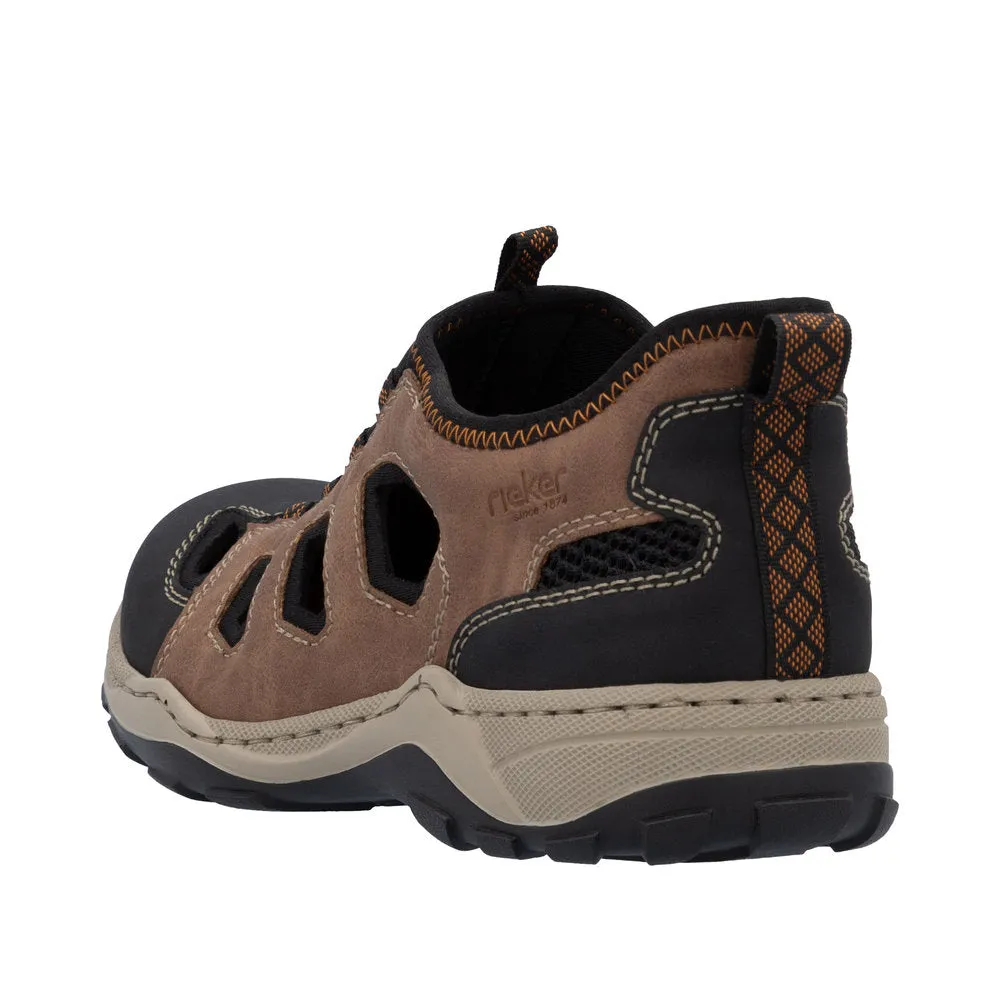 Rieker 08078-24 Schwarz Black Mens Ready2Go Slip On Shoes
