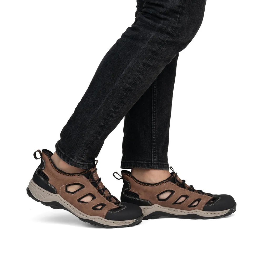 Rieker 08078-24 Schwarz Black Mens Ready2Go Slip On Shoes