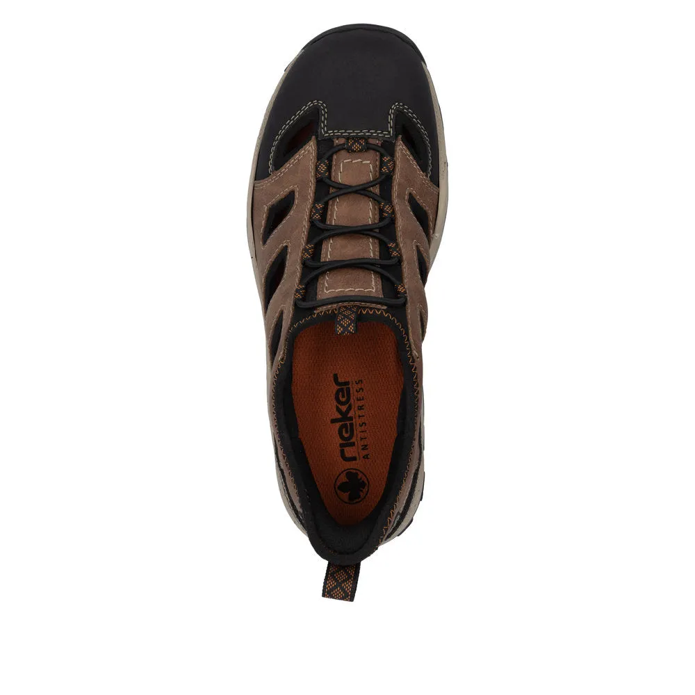 Rieker 08078-24 Schwarz Black Mens Ready2Go Slip On Shoes