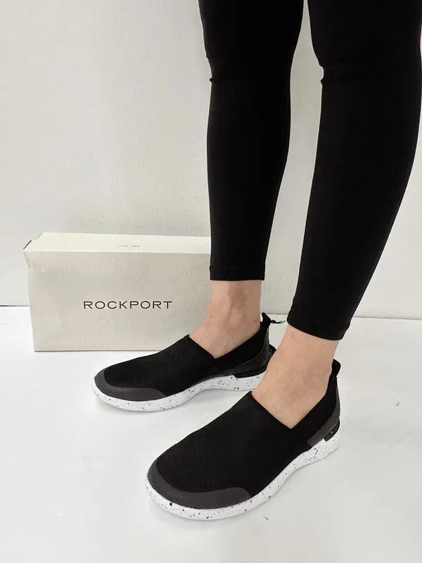 Rockport Women's Truflex Fly Washable Knit Slip-On Black Knit Washable CI4959