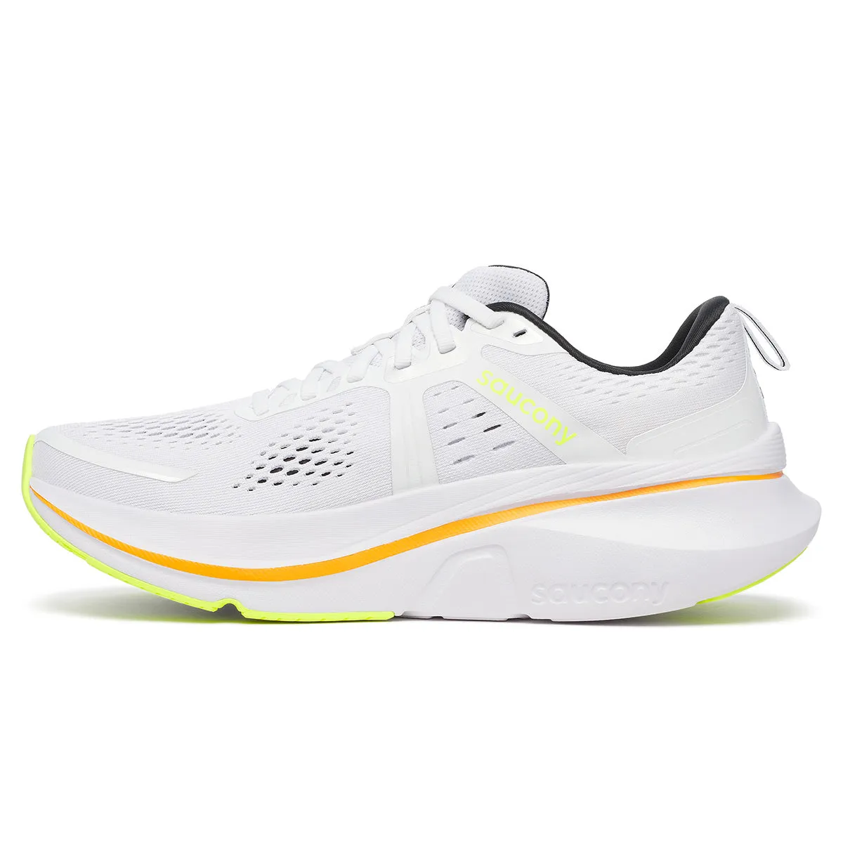 Saucony Guide 18 Mens | White/peel