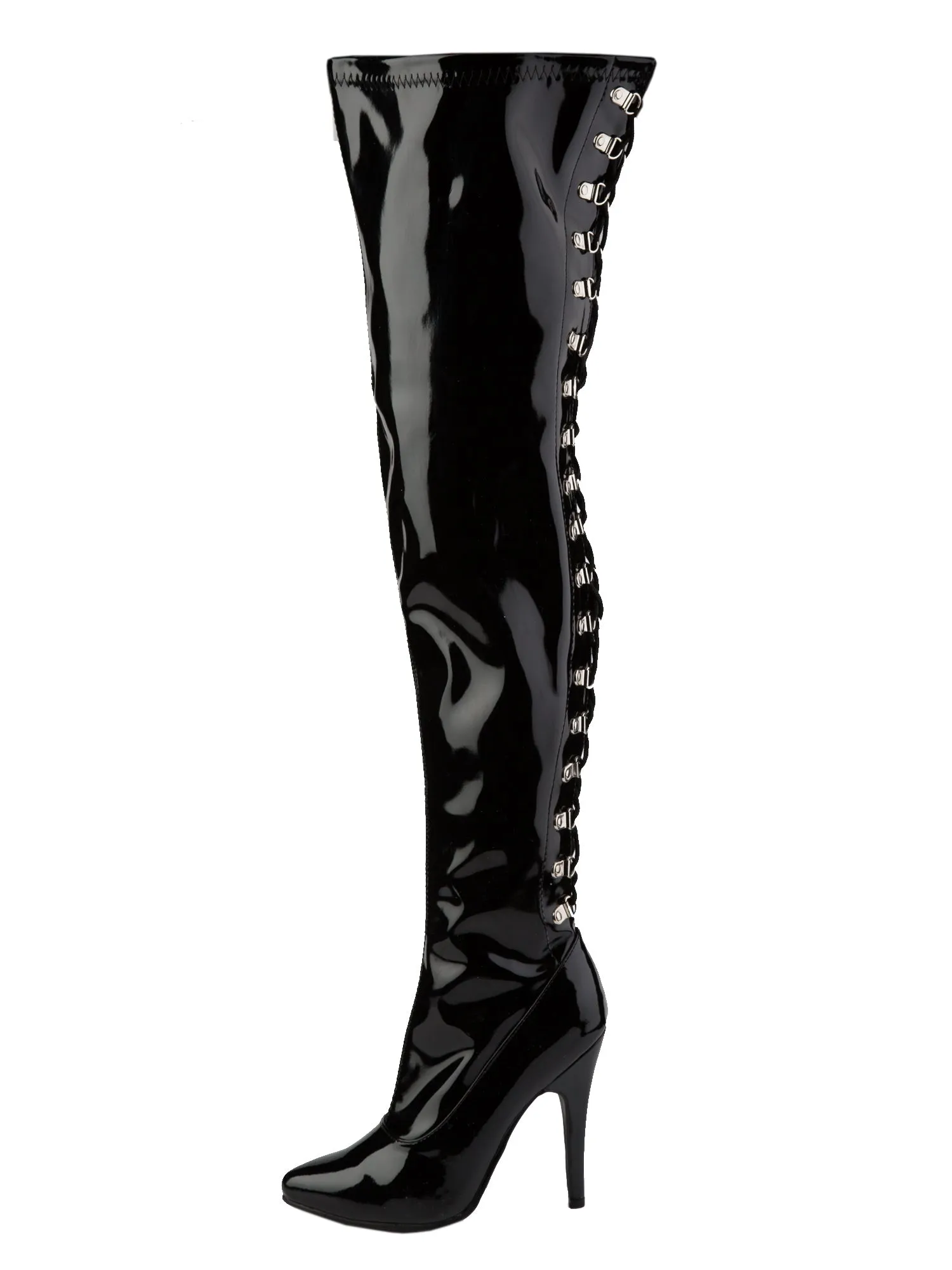 Size 6 Worship Thigh Boots BlackCL357 Size 6