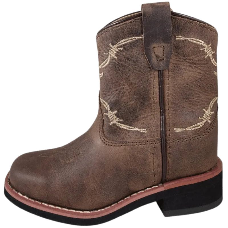Smoky Mountain Toddler Logan Brown Waxed Distressed Western Boots 3923T