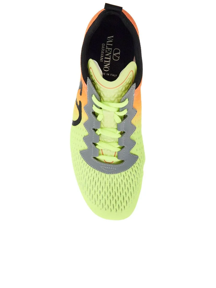 Sporty Sneakers in Cotton And Polyurethane