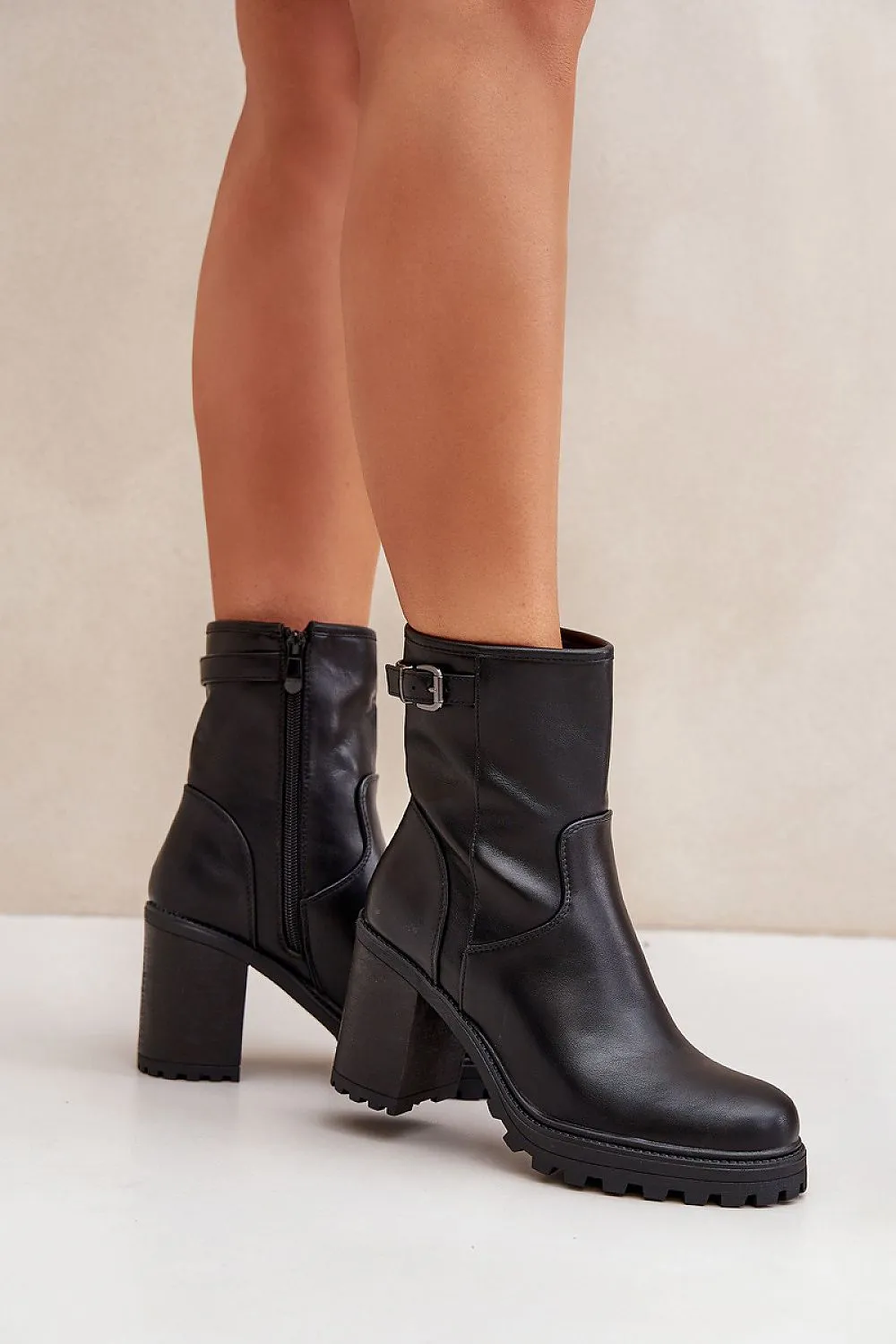 Stylish women's ankle heel boots