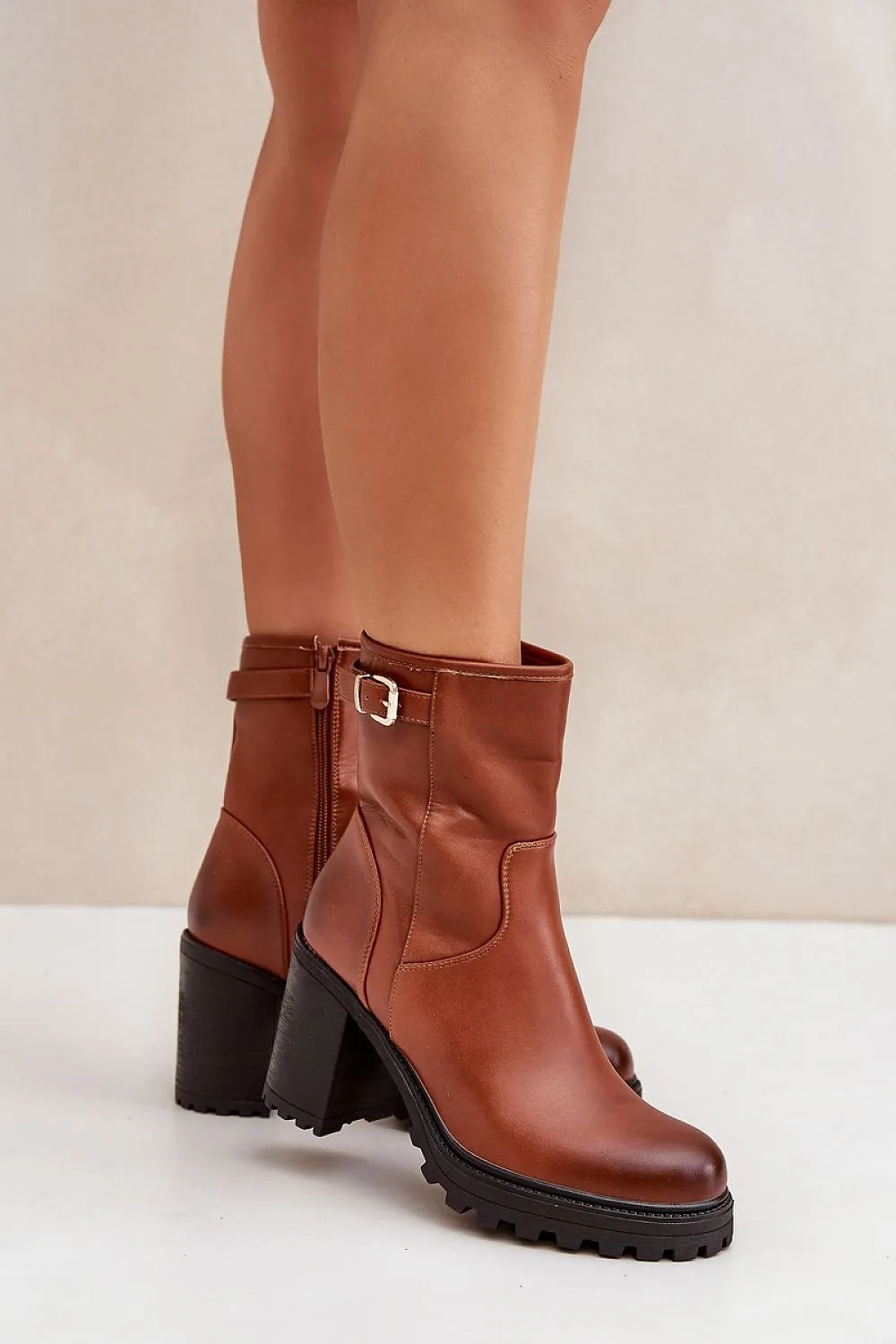 Stylish women's ankle heel boots