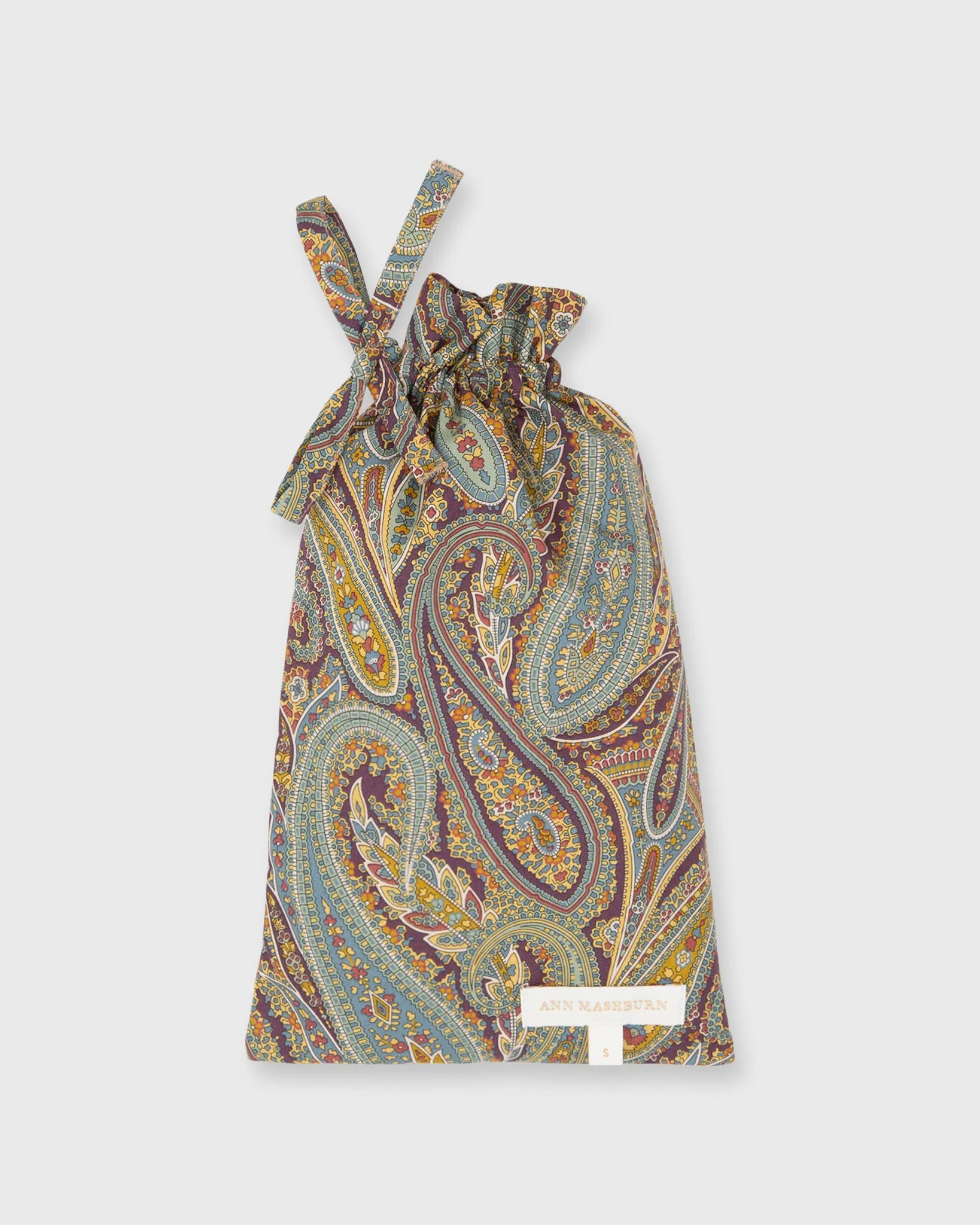 Track Short in Bordeaux Multi Paisley Park Liberty Fabric