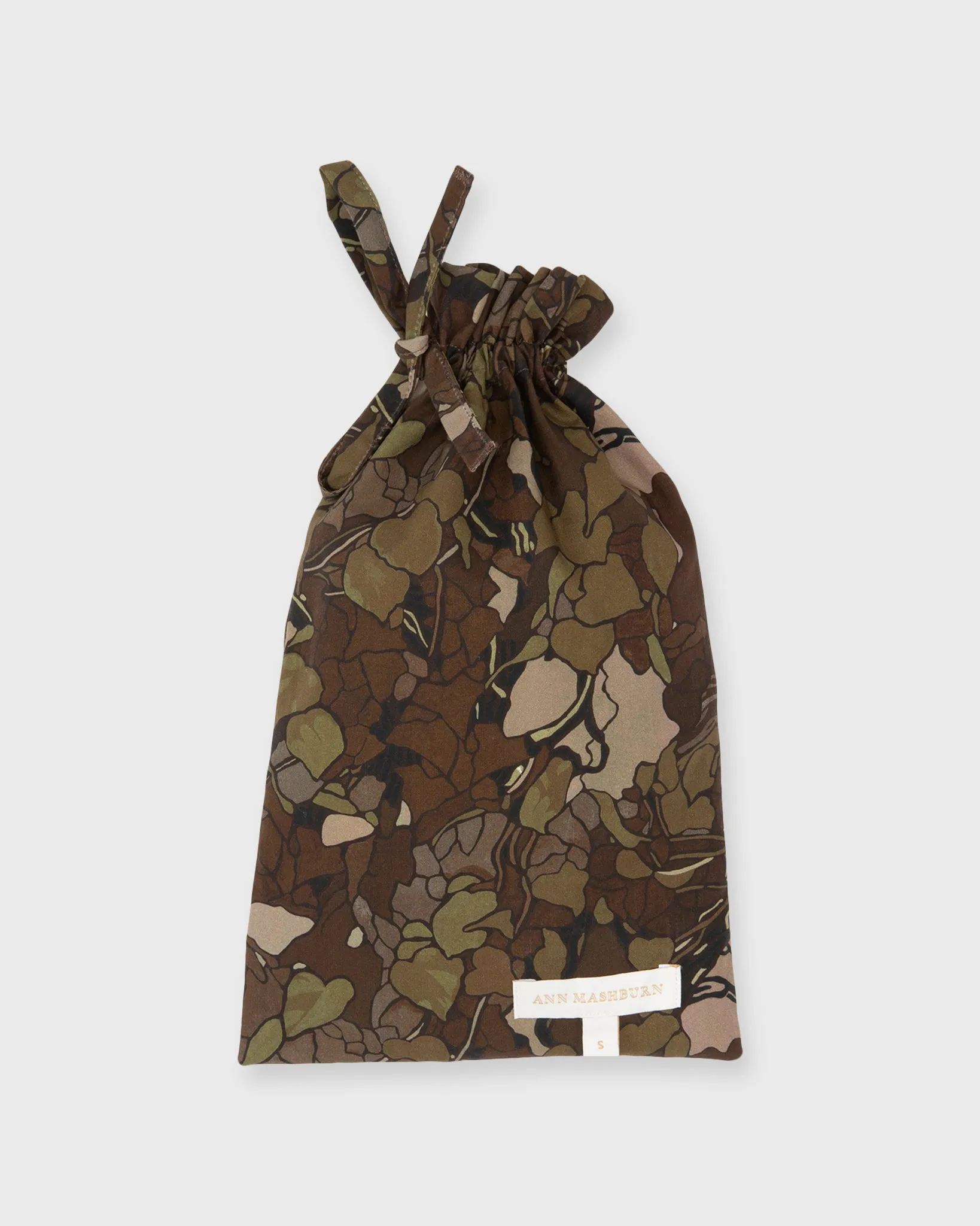 Track Short in Green/Brown Ivy Vine Liberty Fabric