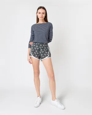 Track Short in Green/Pink Franklyn Liberty Fabric
