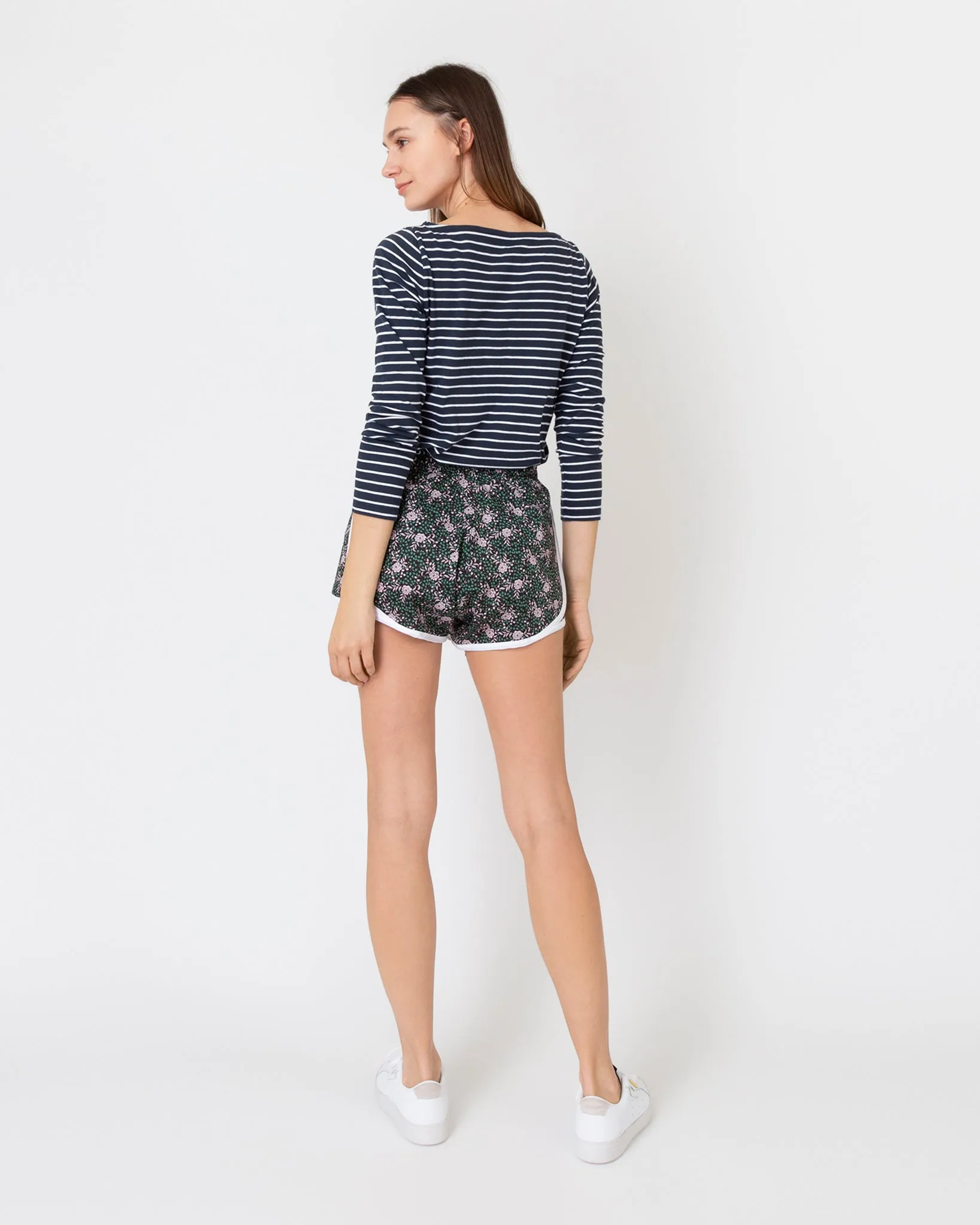 Track Short in Green/Pink Franklyn Liberty Fabric