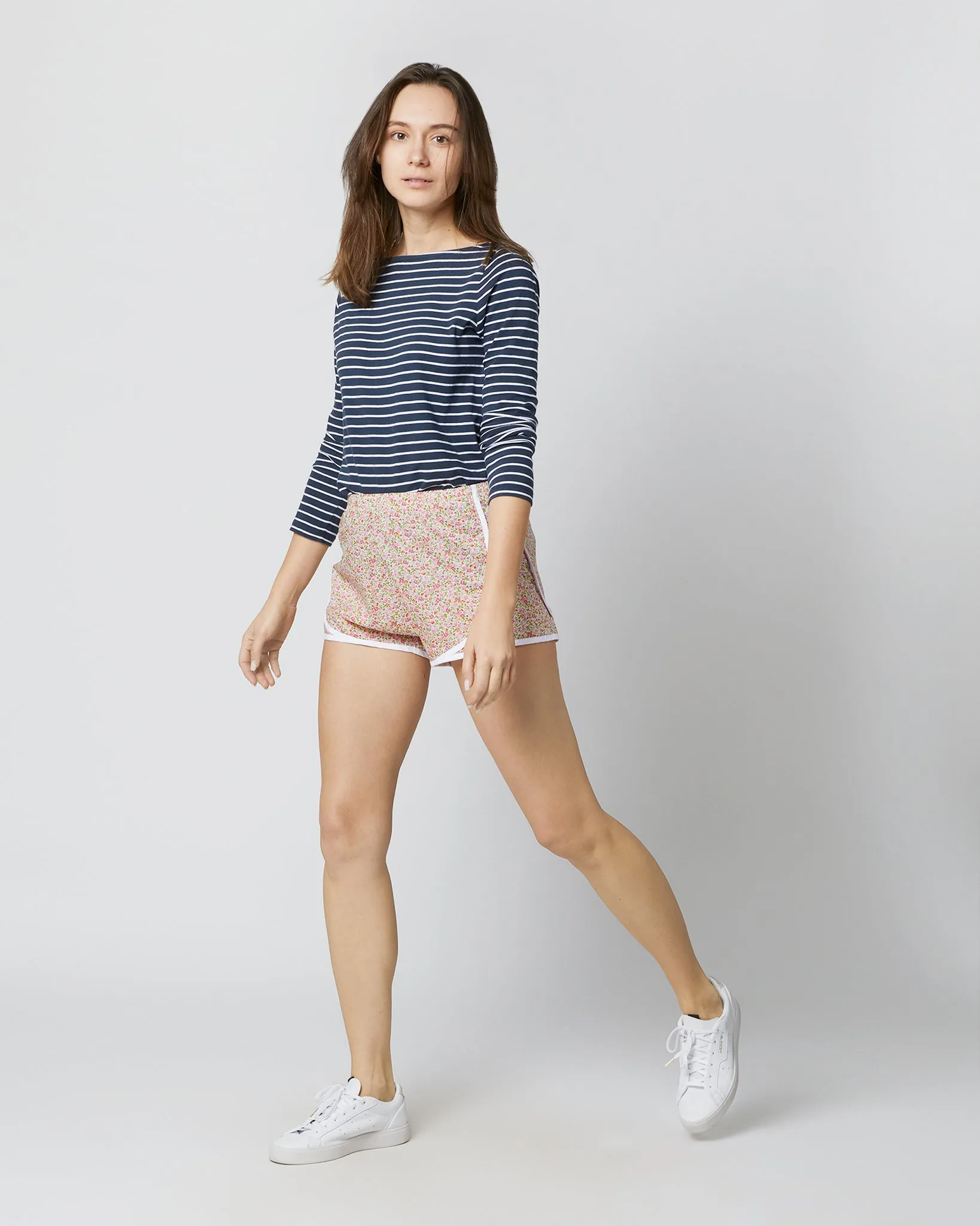 Track Short in Pink/Green Hannah Rose Liberty Fabric