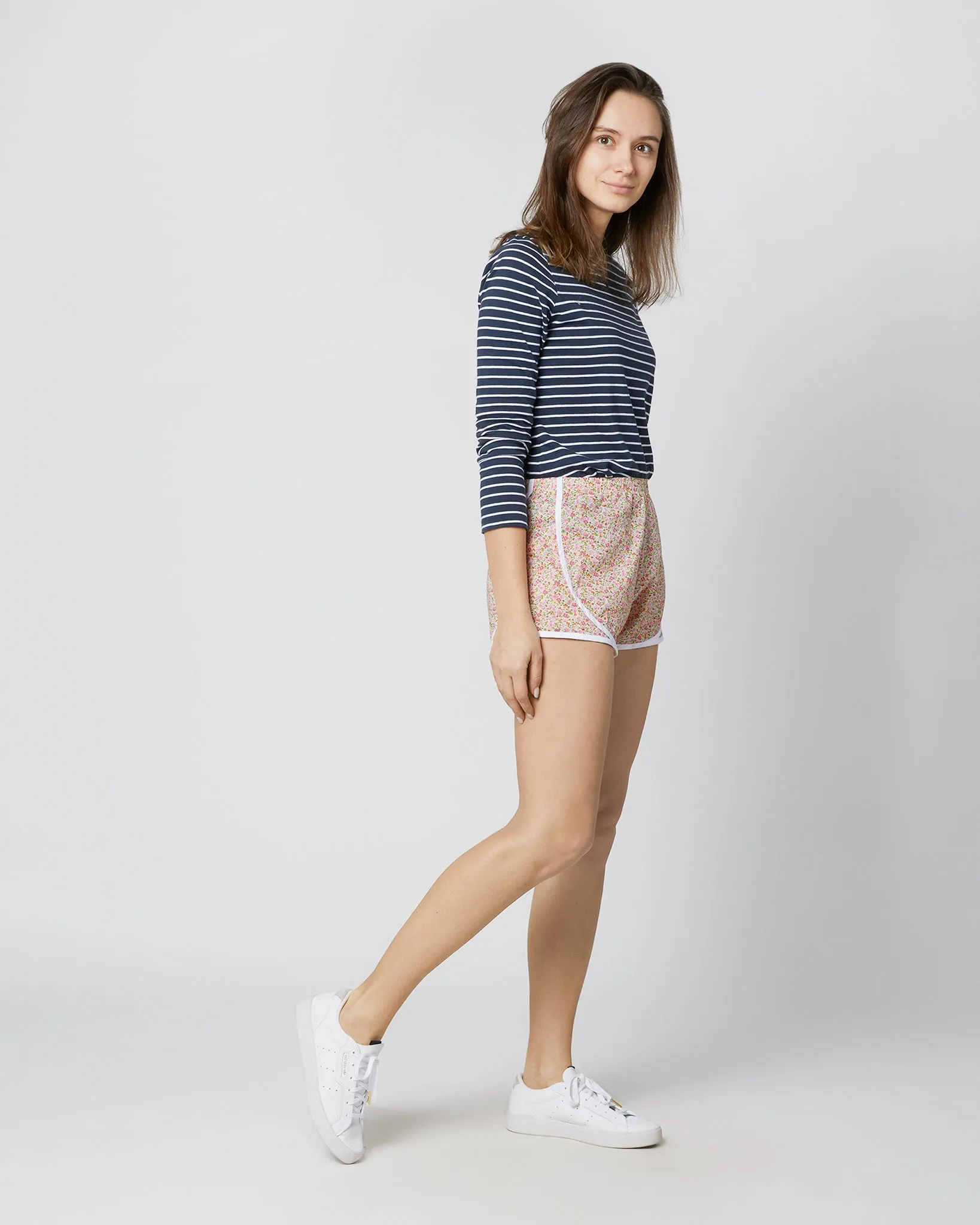 Track Short in Pink/Green Hannah Rose Liberty Fabric