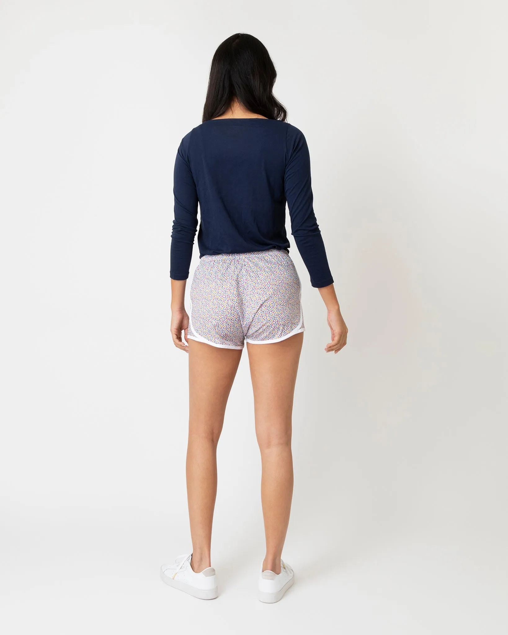 Track Short in Yellow/Red/Blue Floriana Liberty Fabric