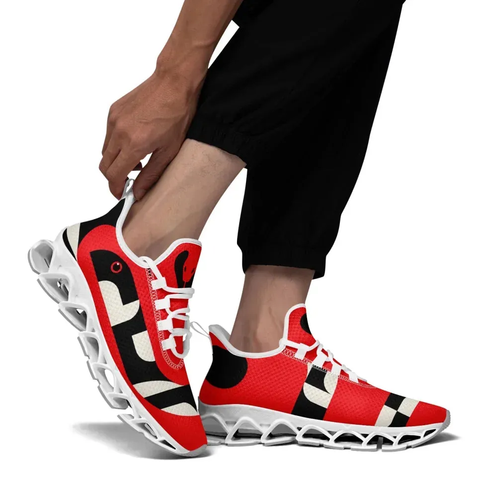 Unique Gift,Personalized Snake Collection Sneakers, Custom Stylish Shoes, Cloud Shoes for Men and Women