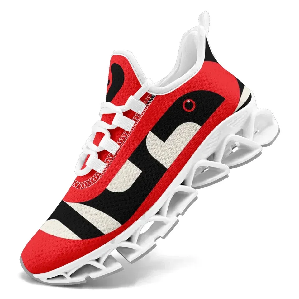 Unique Gift,Personalized Snake Collection Sneakers, Custom Stylish Shoes, Cloud Shoes for Men and Women