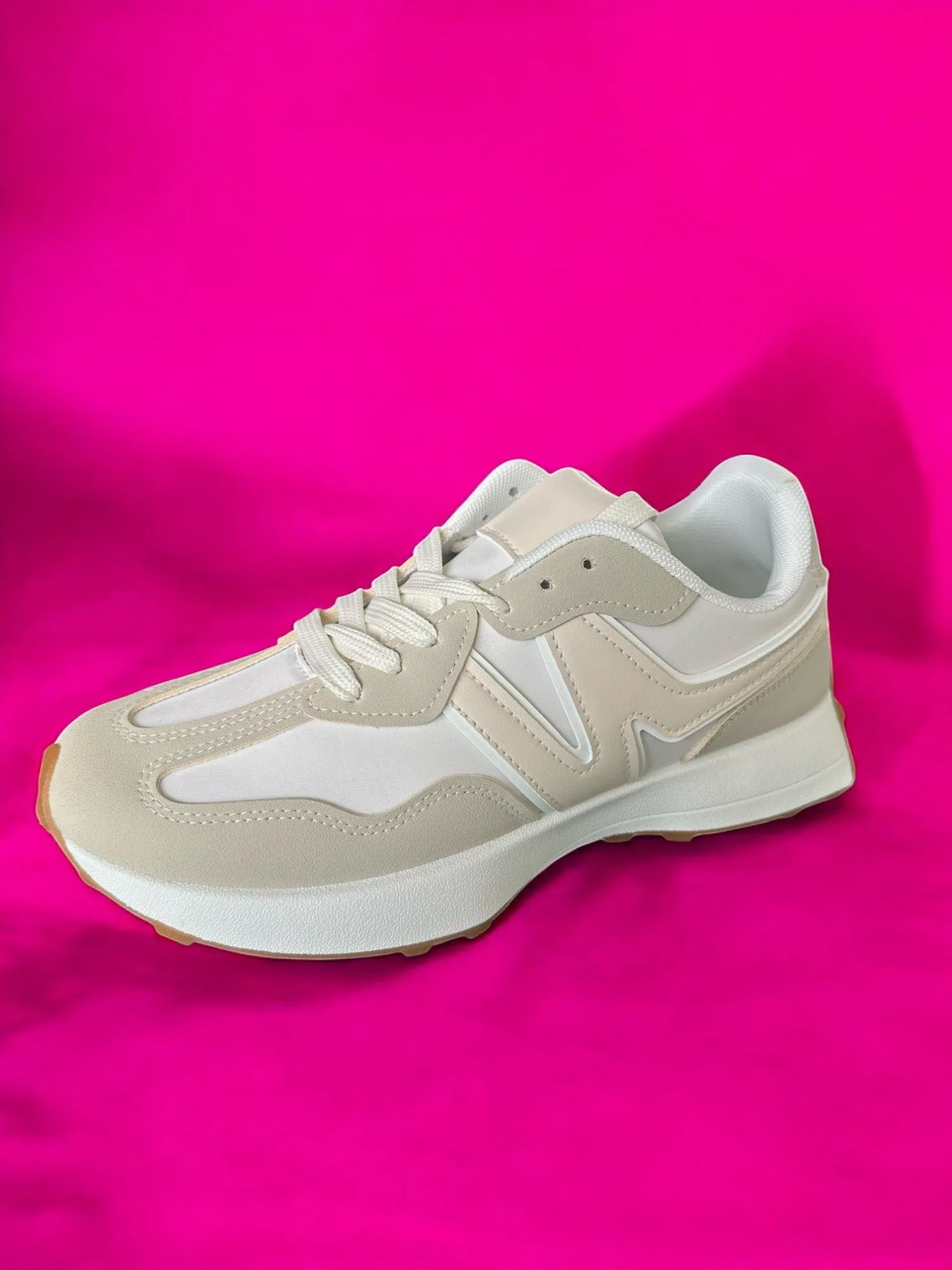 V Stripe Trainer - Beige