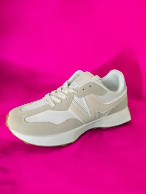 V Stripe Trainer - Beige