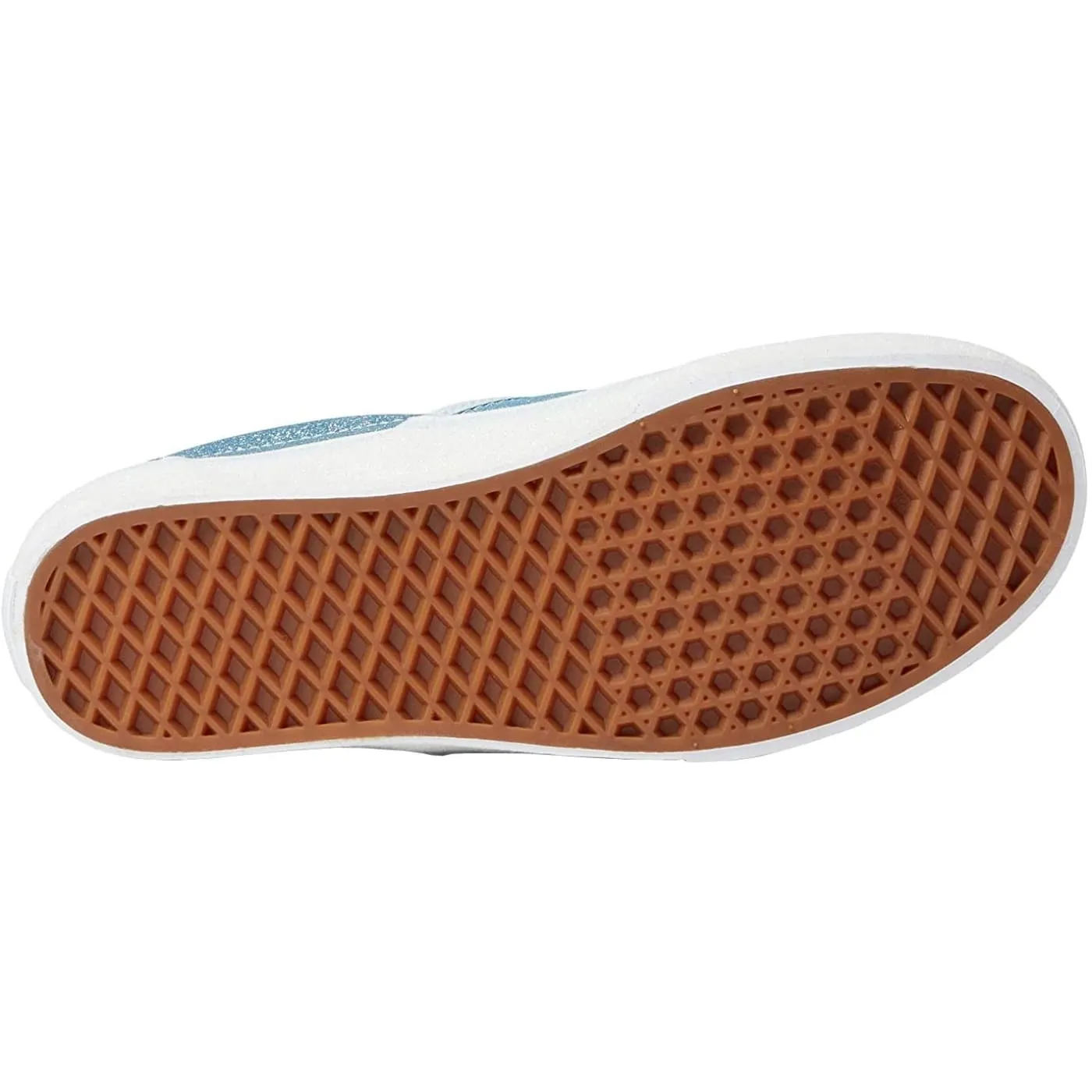 Vans Classic Glitter Delicate Blue White Womens Skate Slip Ons Trainers