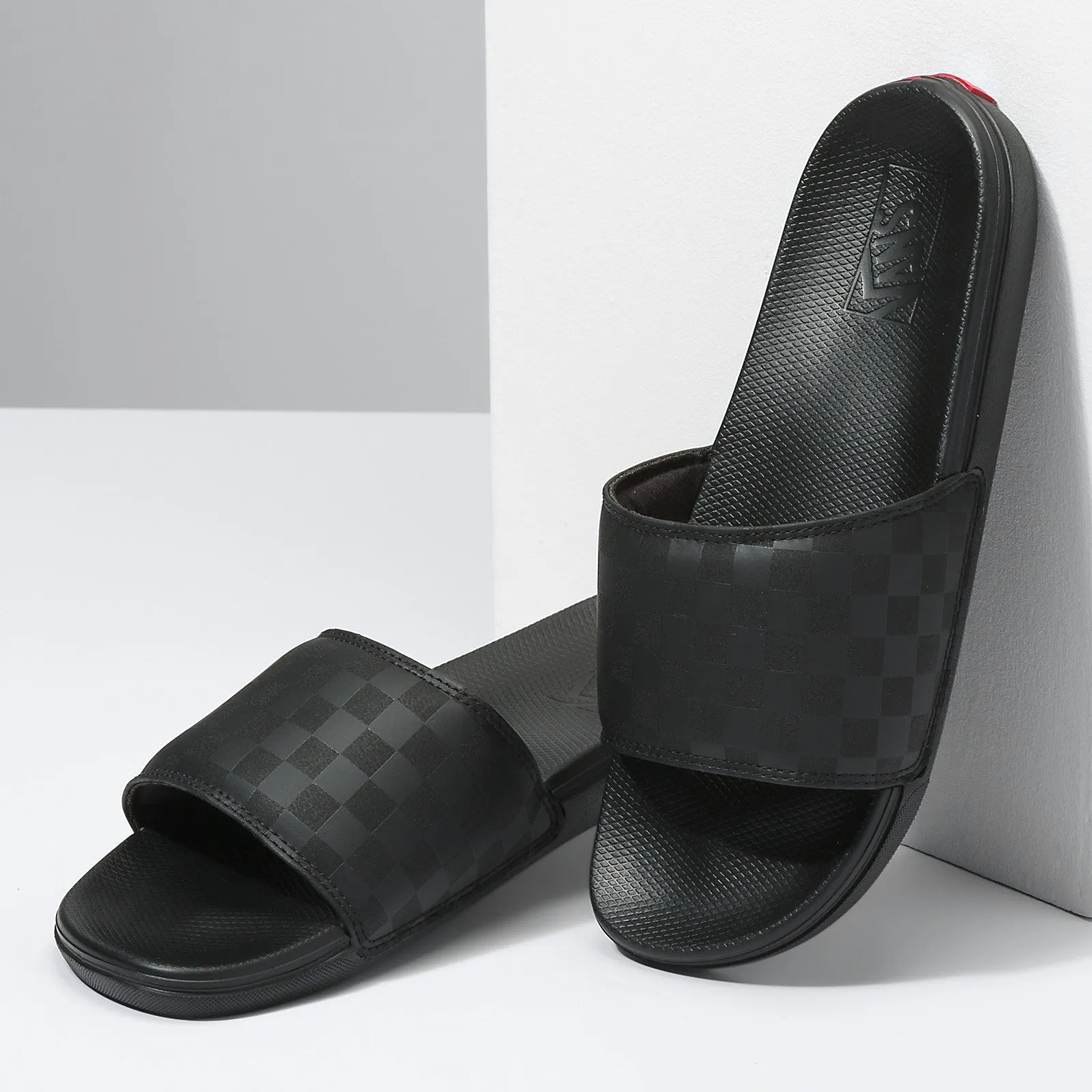 Vans La Costa Checkerboard Slide On - Black
