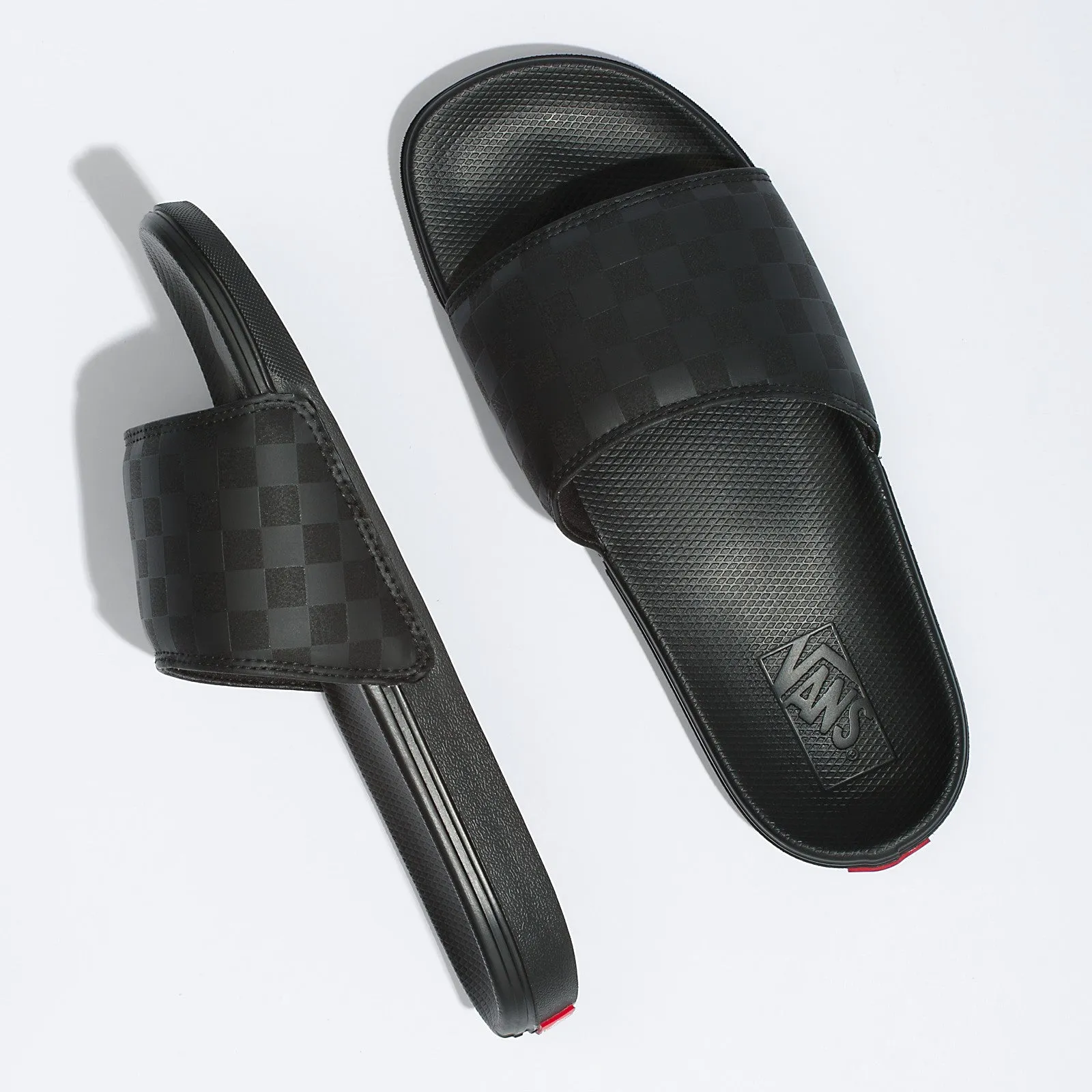 Vans La Costa Checkerboard Slide On - Black