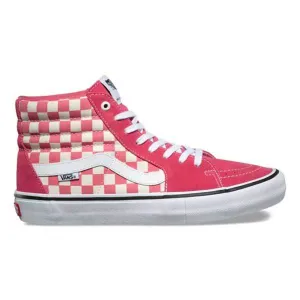 Vans Sk8-Hi Pro Checkerboard Skate Shoe - Desert Rose