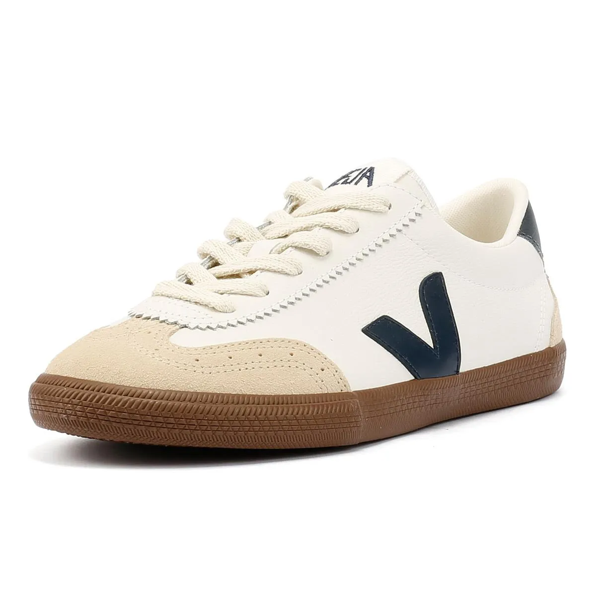 Veja Volley Leather Women's White/Navy Trainers