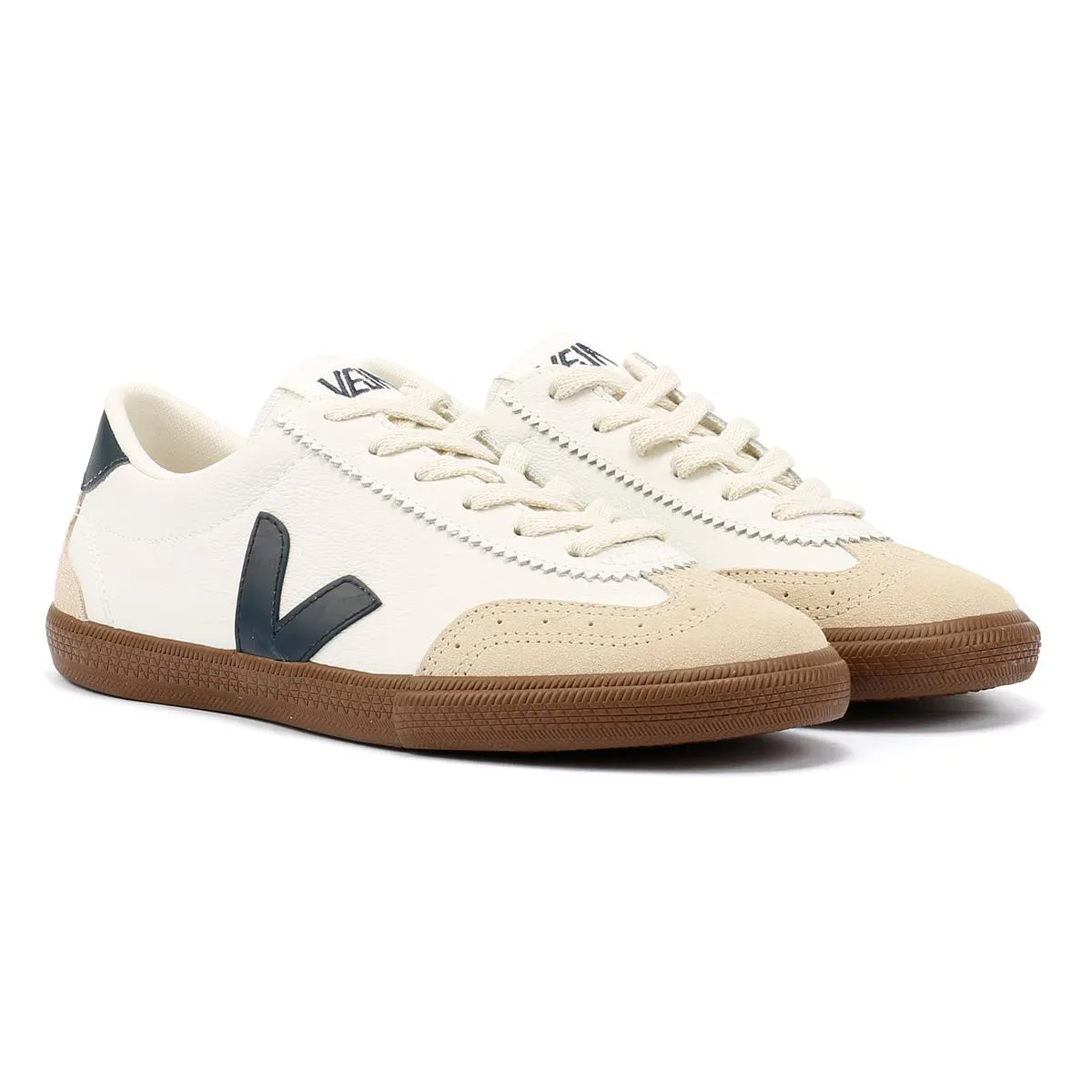 Veja Volley Leather Women's White/Navy Trainers
