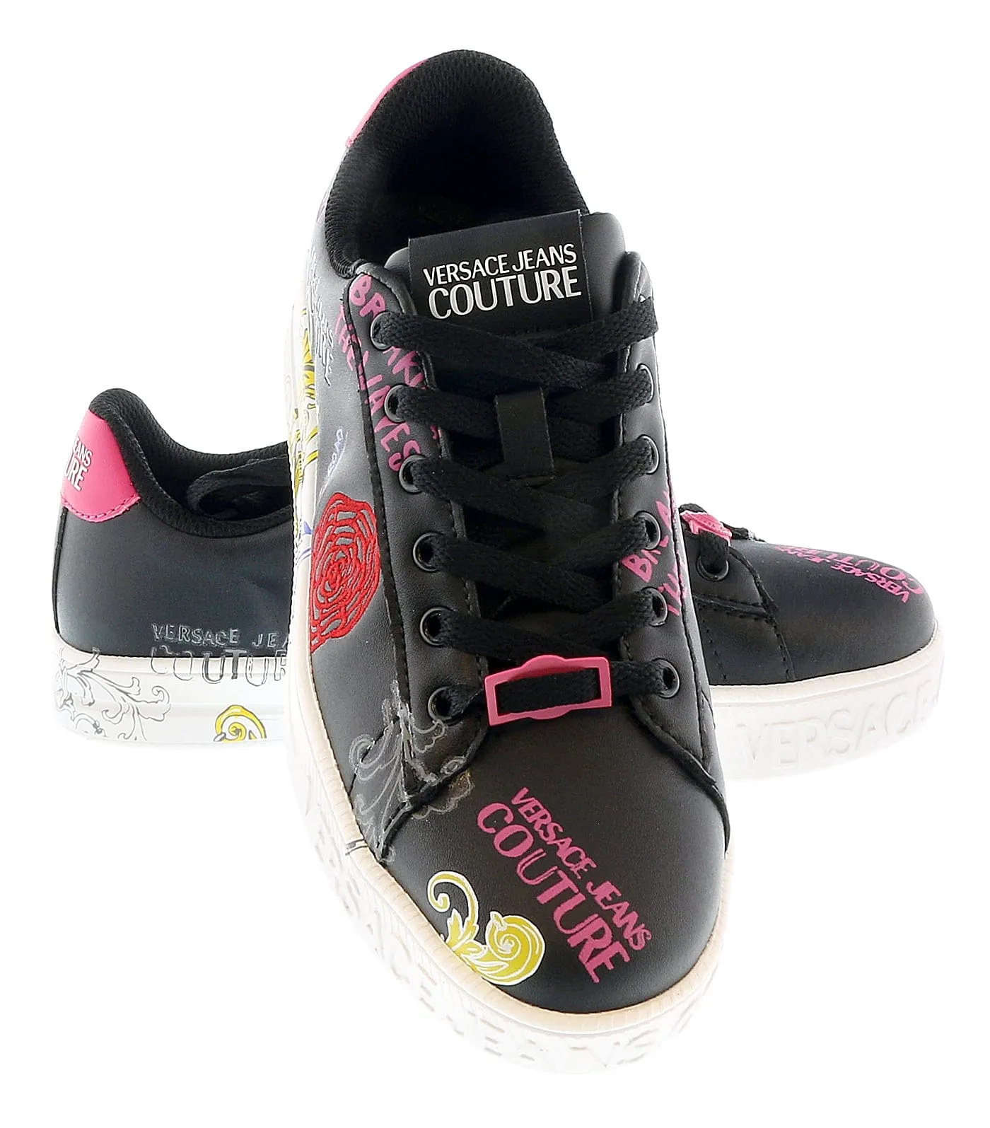 Versace Jeans Couture  Printed Fashion Court Sneakers-