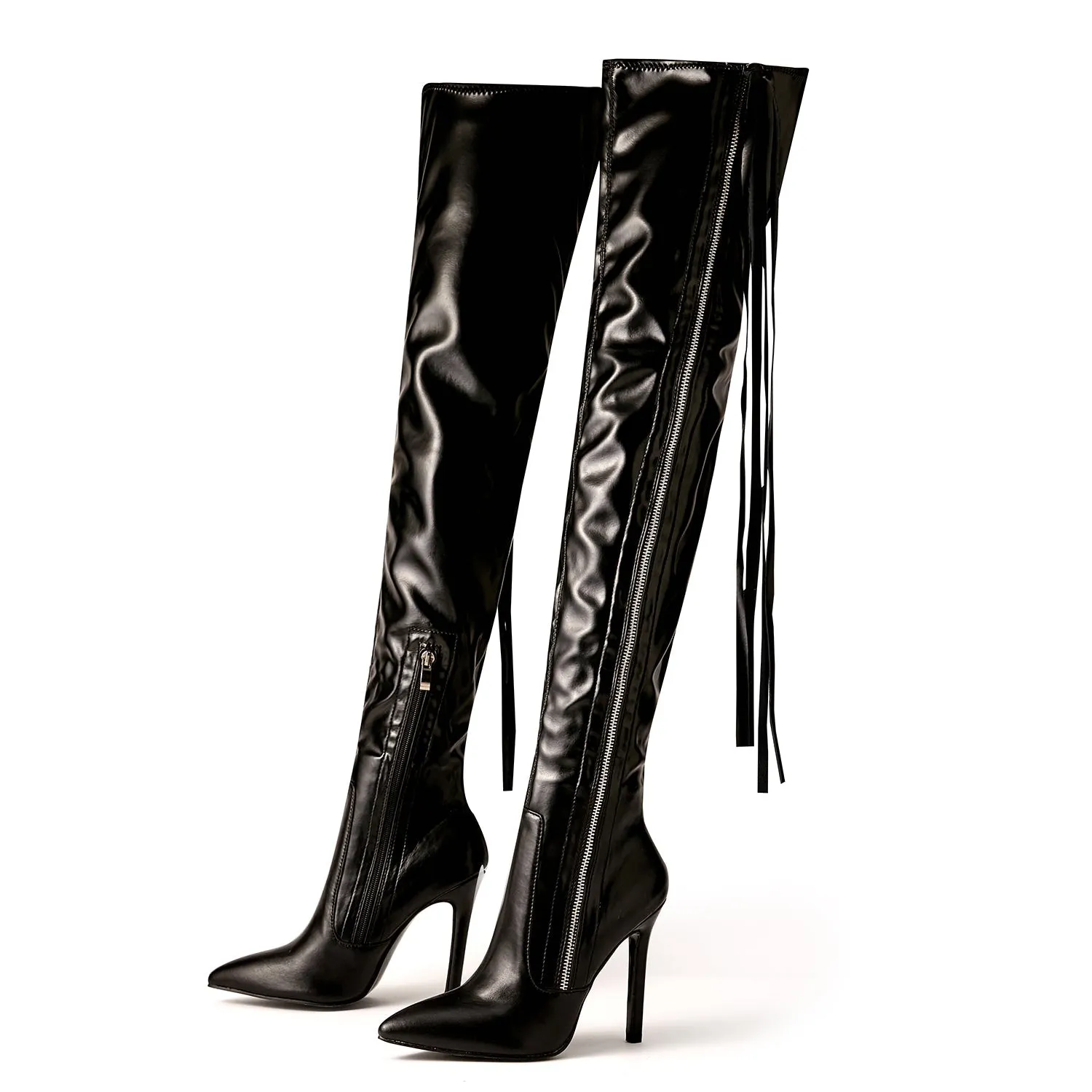 Wastaria Tassel Over-the-knee Boots