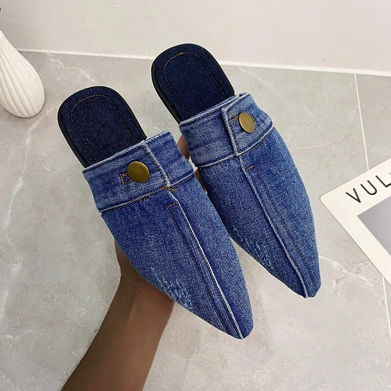 Women Denim Slippers