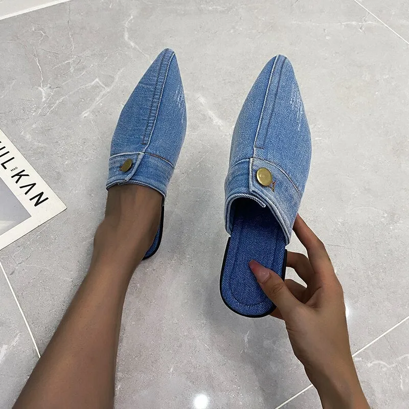 Women Denim Slippers