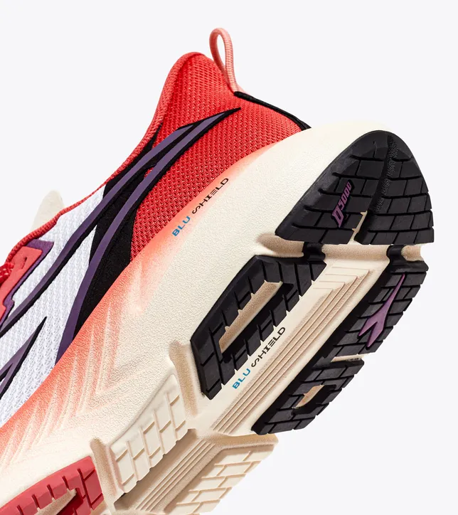 WOMEN'S MYTHOS BLUSHIELD VOLO 4 - B - WHITE/CAYENNE/SUNSET PURPLE